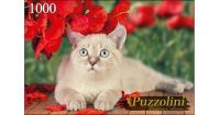 Puzzolini 7704 Пазл Kот и маки, 1000 элементов