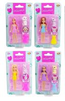 ABtoys (АБтойс) PT-01384 Кукла ABtoys Любимая кукла Модница мини с питомцем и акссесуаром, 9см