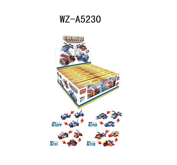 6100-3 Мини-конструктор Спецтехника 3в1, 50 деталей