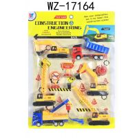 Junfa WZ-17164 Игровой набор Junfa Строительная техника (6 инерционных машинок и дорожные знаки)