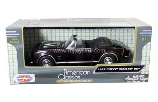 73301_motormax.jpg Motormax 73301 Модель винтажной машины 1967 Chevy Camaro SS, 1:24, бордо