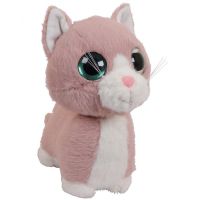 ABtoys M4972 Мягкая игрушка Глазастики Кошечка розовая, 18 см