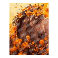 LORI Рх-026 Набор для творчества LORI Картина по номерам холст на подрамнике Очаровательная лошадь 30*40 см