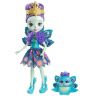 Mattel DYC76 Энчантималс Кукла Пэттер Павлина с любимой зверушкой, 15 см