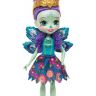 Mattel DYC76 Энчантималс Кукла Пэттер Павлина с любимой зверушкой, 15 см