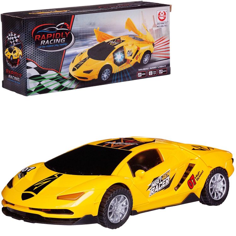 Junfa WB-02447/желтая Машинка Junfa спортивная (движение+вращение) желтая №2